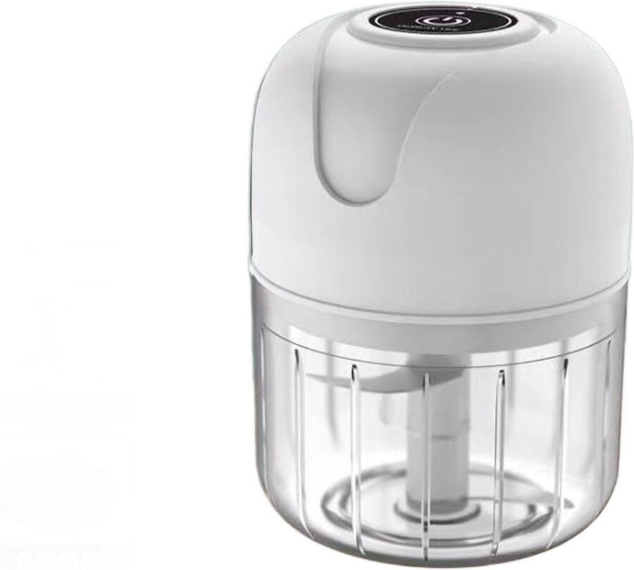 Elektrische groentesnijder mini-knoflookhakker geschikt voor het hakken van knoflook groenten en fruit. Capaciteit knoflookhakker: 250 ml