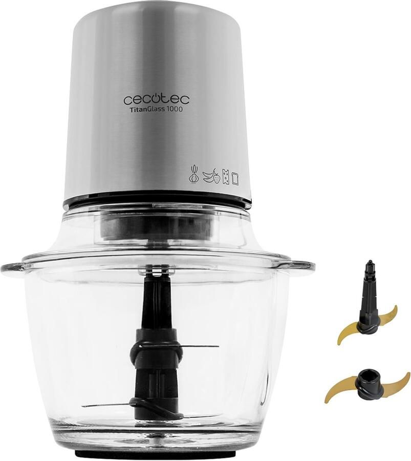 Elektrische Hakmolen Keukenmachine Mini Snel Ingrediënten Snijden Control Speed Systeem 1 Liter Kom Roestvrij Staal