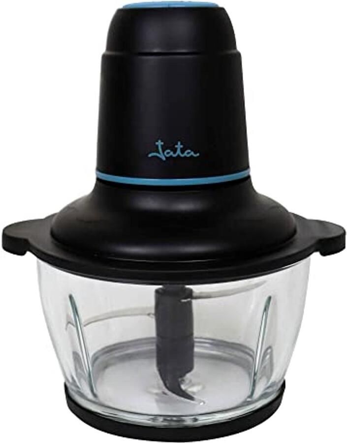 Elektrische hakmolen met 4 messen en 1 5 liter glazen kom 2 snelheden 400 W voor veelzijdig snijden