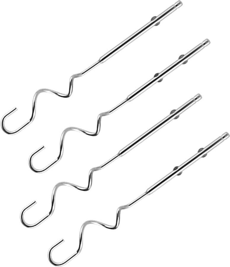 Elektrische Hand Mixer Keuken Garde Beslag Maken 7 Snelheden Turbo Functie 4 Stuks Zilver
