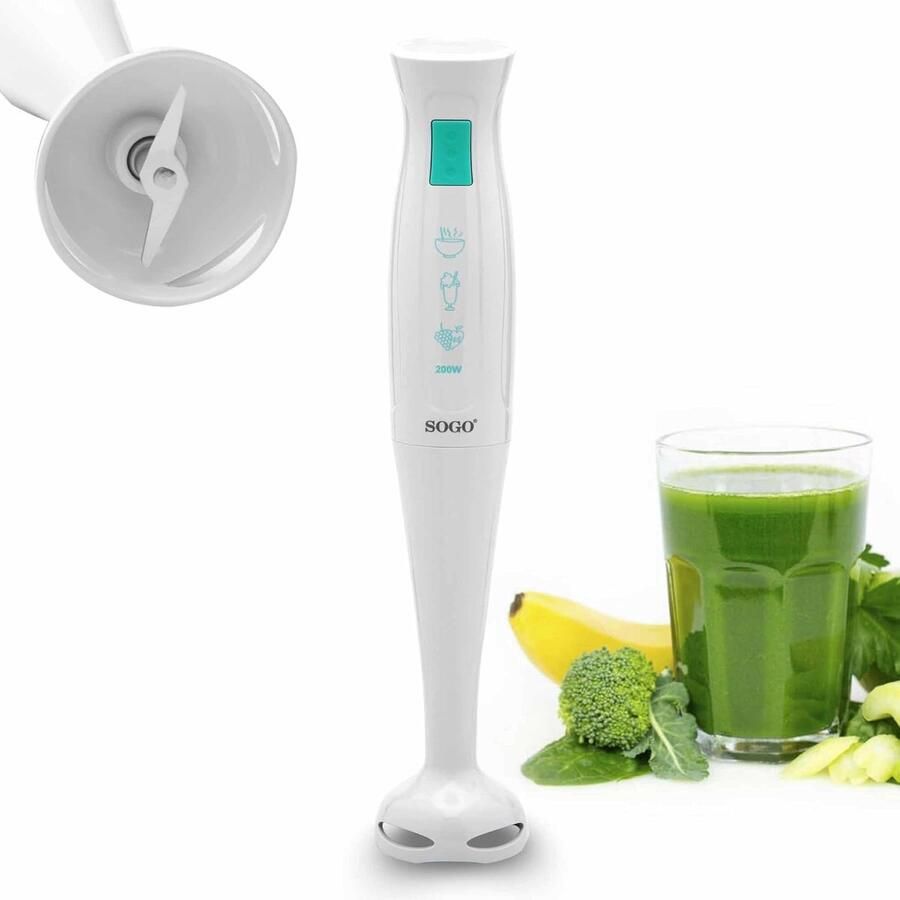 Elektrische Handmixer Keukenmixer Klopper Beslag Maken Roestvrijstalen Bladen 200 W Wit Blauw