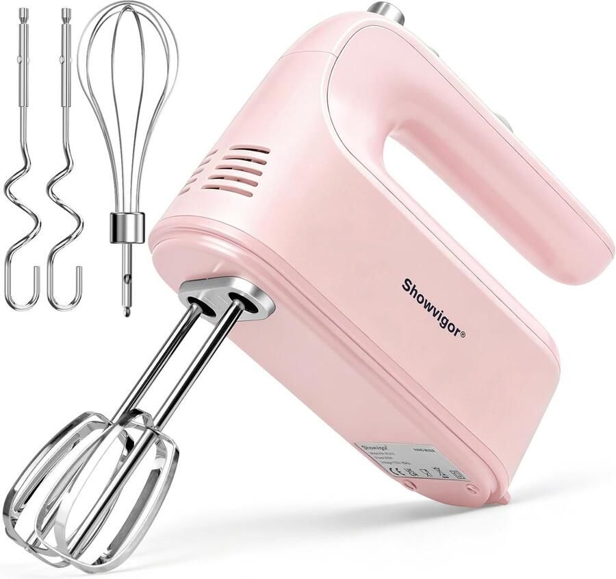 Elektrische handmixer 300 W 5 snelheidsstanden roestvrijstalen mengkop ideaal voor bakken ShopVlot