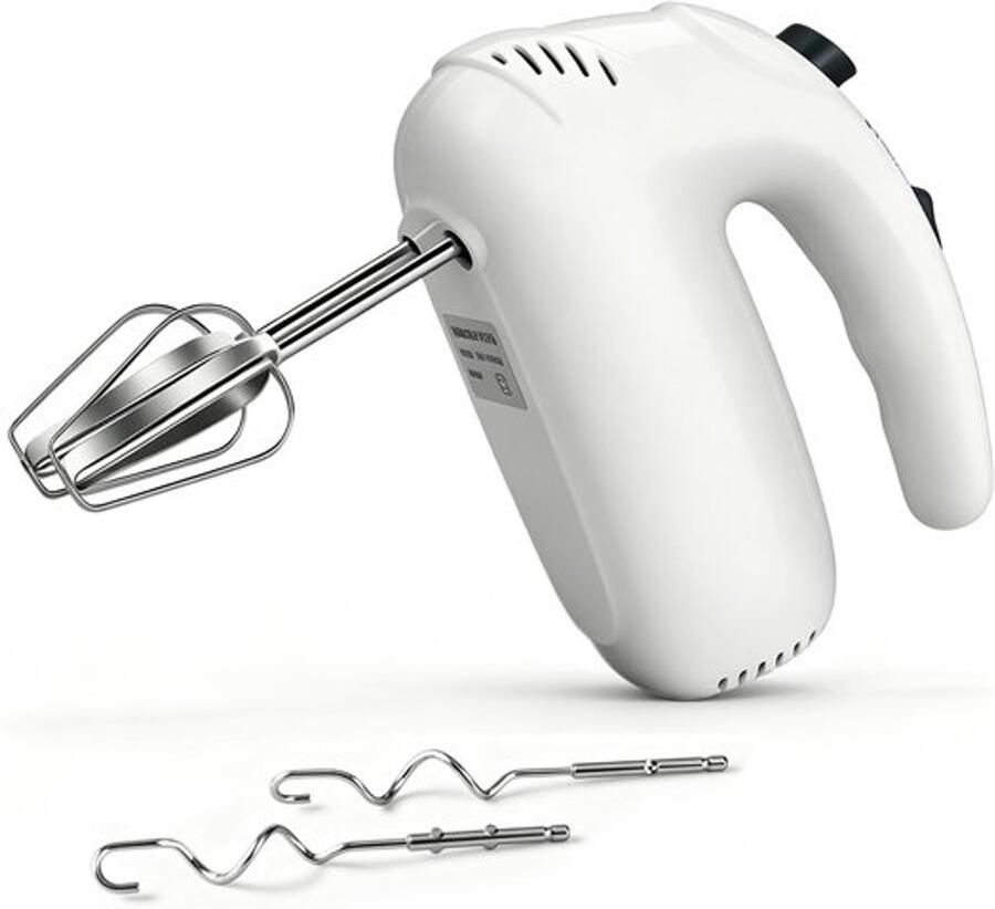 Elektrische handmixer 350 W handmixer met 5 snelheden handmixer elektrische garde ideaal voor room cake deeg eieren en bakken in de keuken wit
