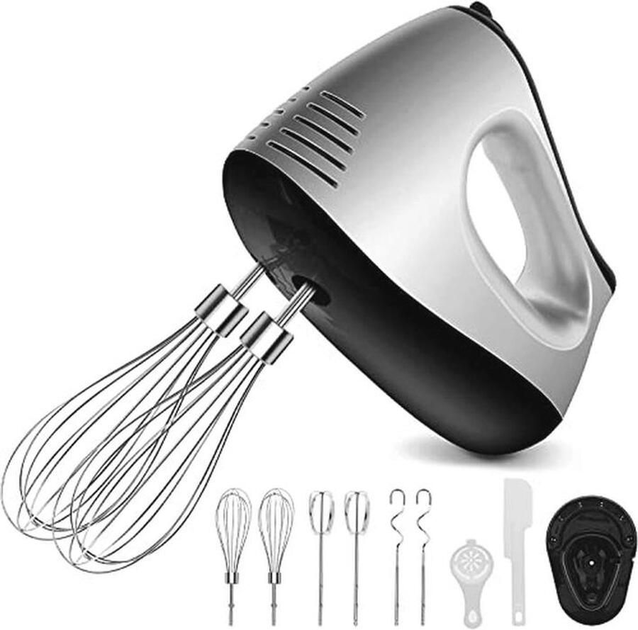 Elektrische Handmixer 500W met 5 Snelheden en Accessoires Ideaal voor Eenvoudig Mengen en Kloppen van Deeg