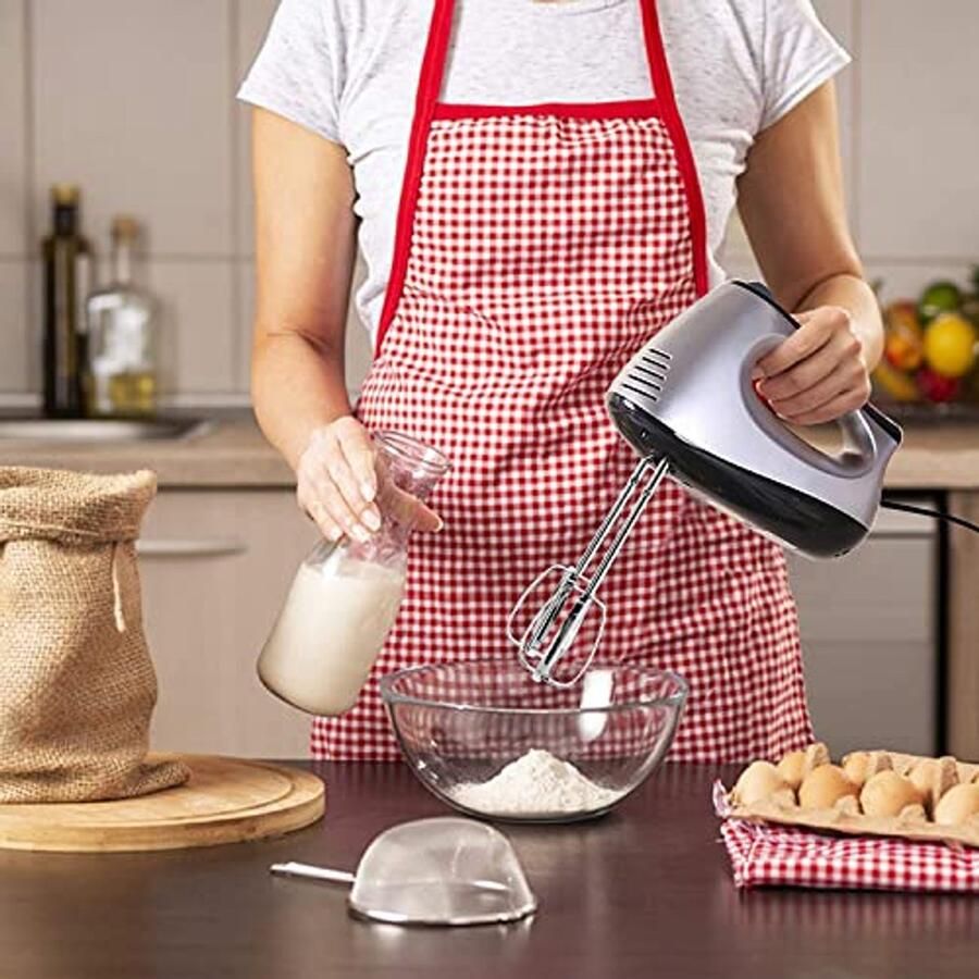 Elektrische Handmixer 500W met 5 Snelheden en Accessoires Ideaal voor Eenvoudig Mengen en Kloppen van Deeg