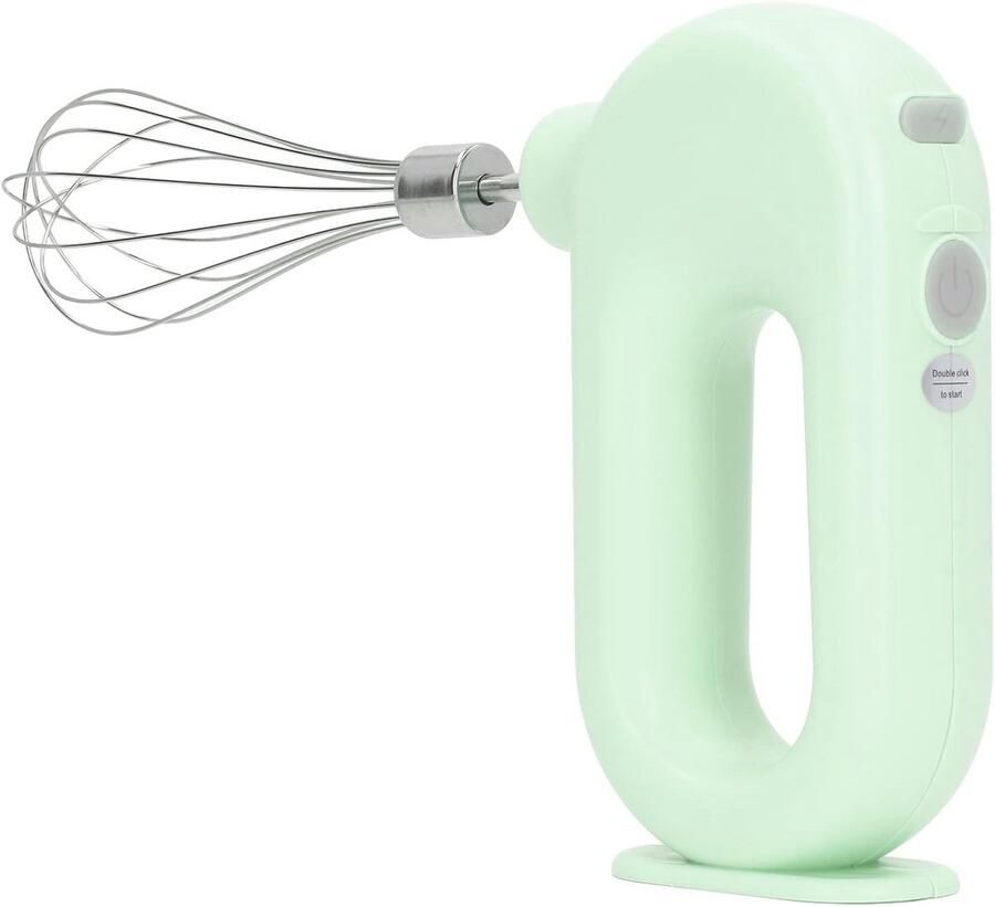 Elektrische Handmixer Draadloos Gardeset Beslag Klop 4 Snelheden Instelbaar 6.3 x 3.8 Inch Wit