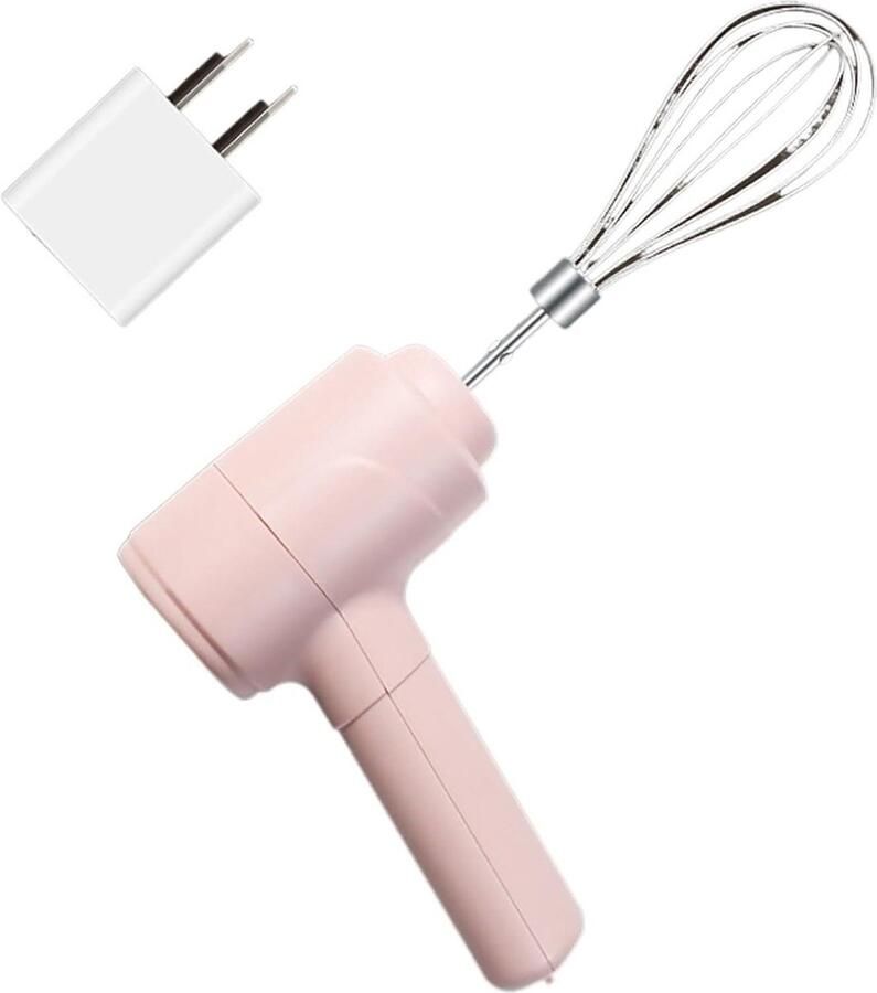 Elektrische Handmixer Draadloze Garde Bakken en Koken Zelfstandig Staand Ontwerp 700 Gram Roze