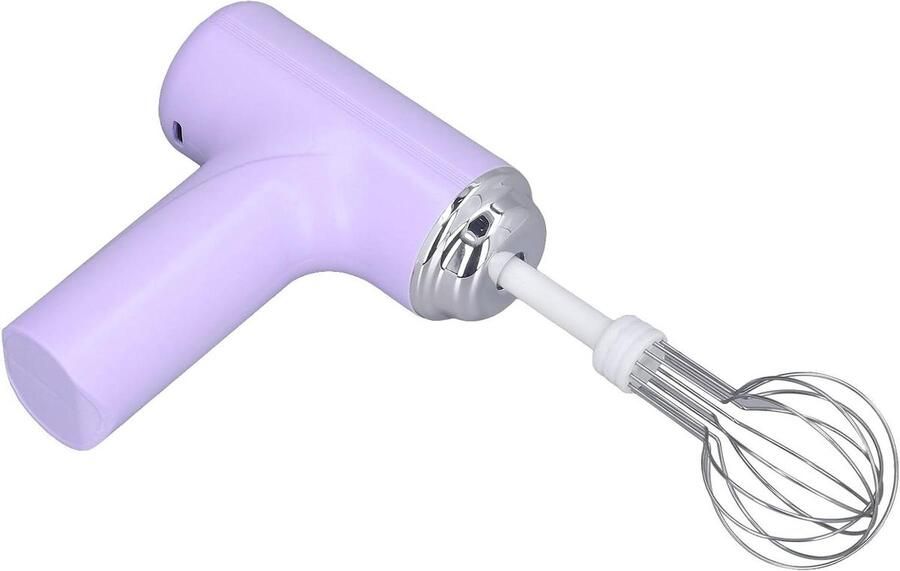 Elektrische Handmixer Draadloze Klopper Beslag Maken 3 Snelheden Compact Formaat Paars