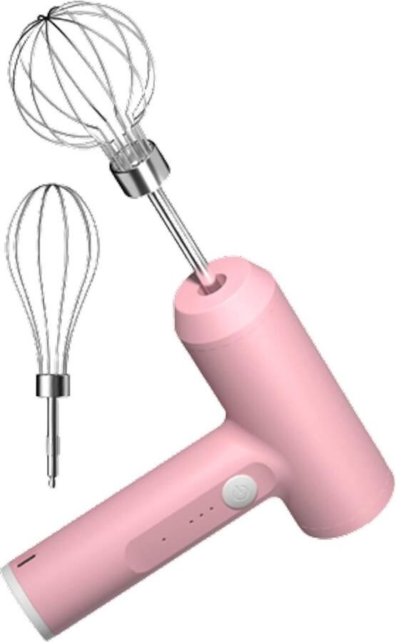 Elektrische Handmixer Draadloze Klopper Beslag Maken 3 Snelheden Instelbaar 13.7 cm Hoog Wit