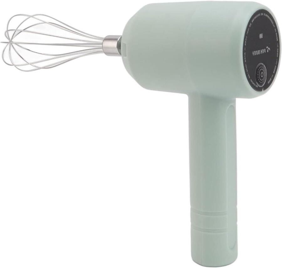 Elektrische Handmixer Draadloze Klopper Gebak Maken Stil Laag Geluid 21 cm Licht Cyaan