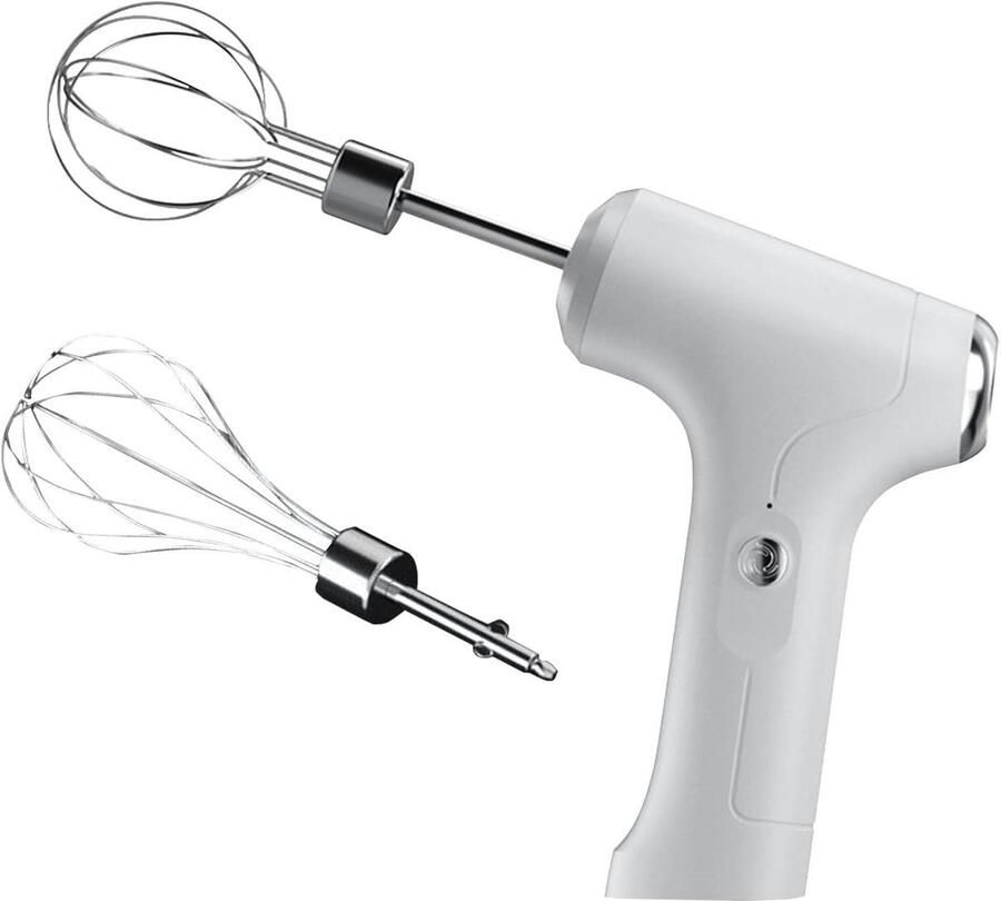 Elektrische Handmixer Draadloze Klopper Keuken Assistent Drie Snelheden 1200mAh Batterij Wit