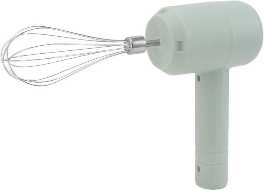 Elektrische Handmixer Draadloze Mixer Bakken en Maken Zelfstaand Ontwerp 21 x 10 x 8 cm Lichtcyaan