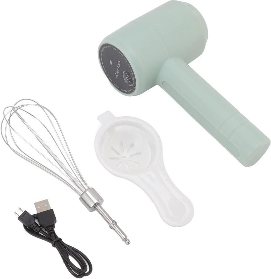 Automatische Handmixer Draadloze Mixer Beslag Maken Stille Motor 21 cm Lichtblauw