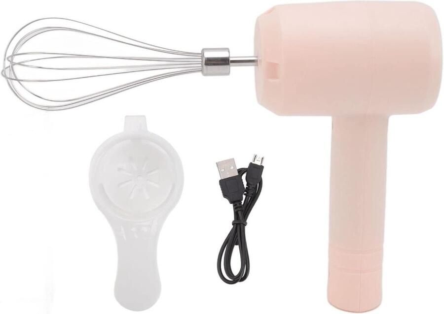 Elektrische Handmixer Draadloze Mixer Keukenmixer Bakken en Koken Oplaadbaar via USB