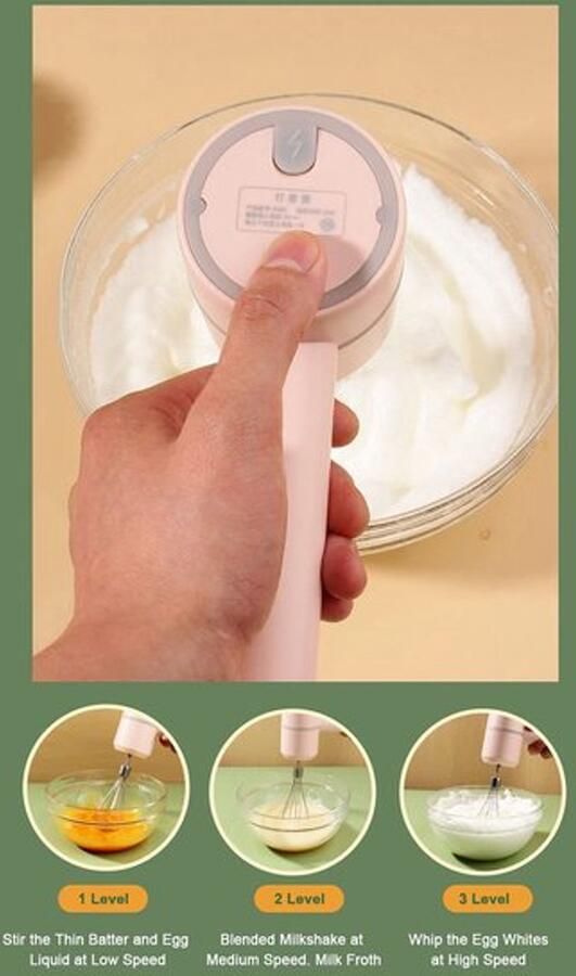 Elektrische handmixer elektrische staafmixer elektrische handmixer met 2 roestvrijstalen garde afneembare eiermixer elektrische mixer voor roze