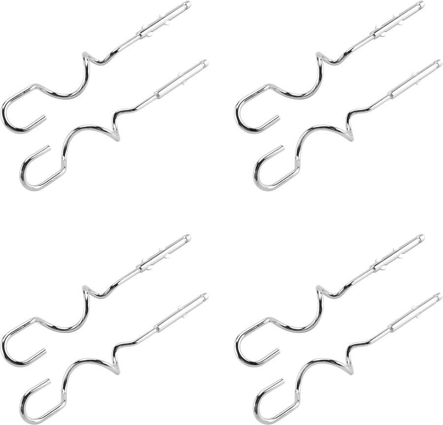 Elektrische Handmixer Keuken Mixer Beslag Maken 7 Snelheden 17 x 12 cm Zilver