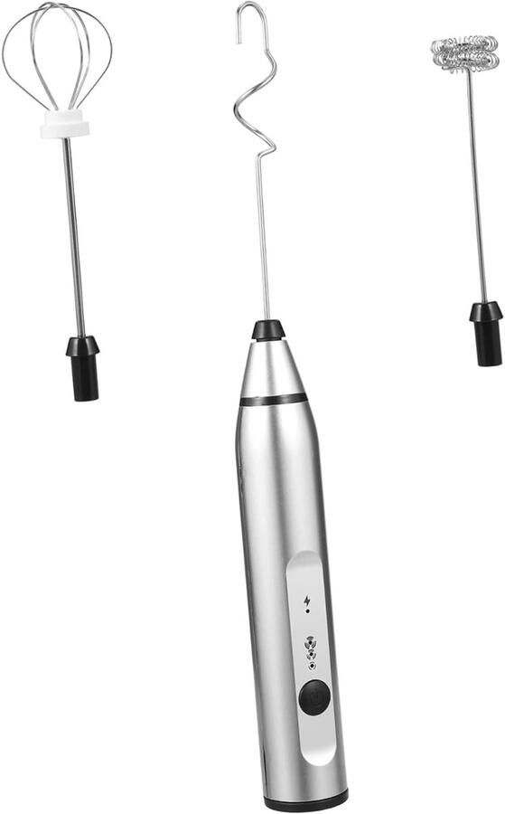Elektrische Handmixer Keukengarde Schuimmaker Snel Opschuimen Lichtgewicht Ontwerp 31x10 mm Zilver