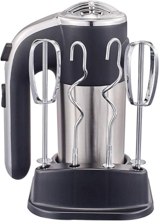 Elektrische Handmixer Keukenmixer Bakken en Koken 5 Snelheden 200 Watt Compact Design Zilver