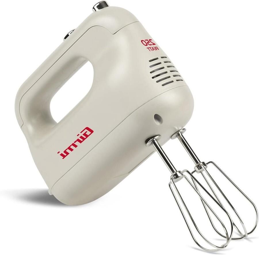 Elektrische Handmixer Keukenmixer Bakken en Koken 5 Snelheden 250 Watt Mat Beige