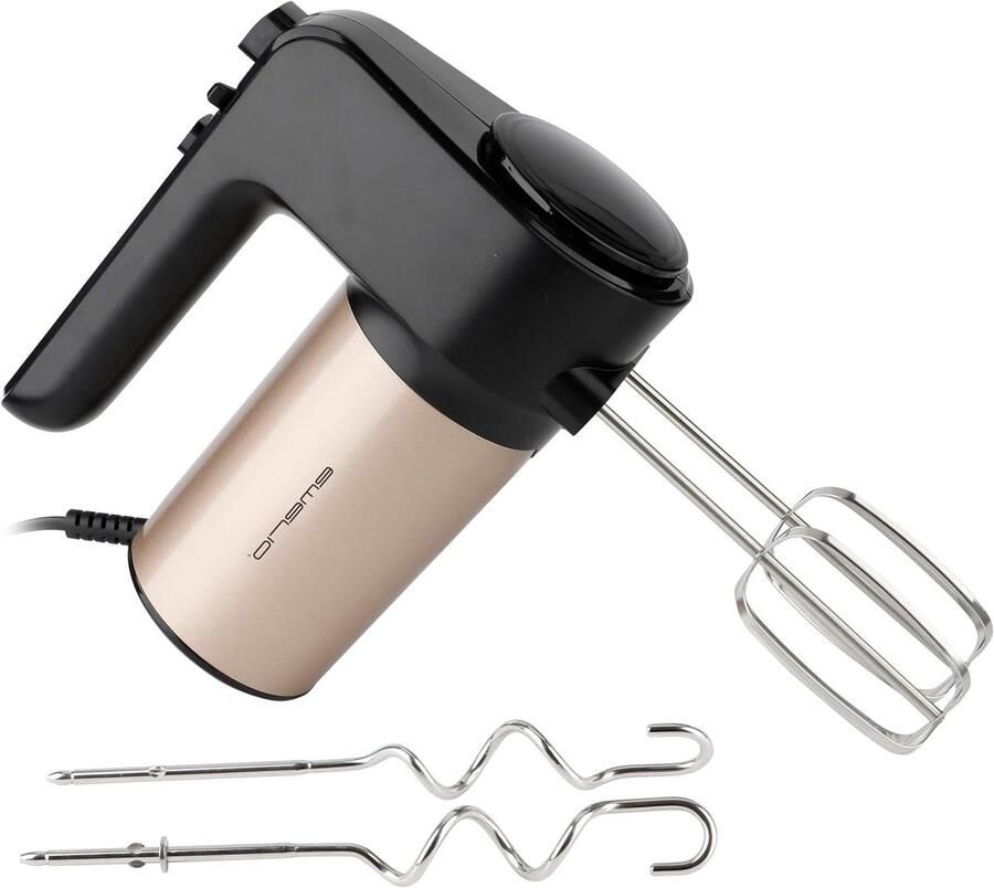 Elektrische Handmixer Keukenmixer Bakken en Koken 6 Snelheden Turboknop 18 cm Garde Satijn