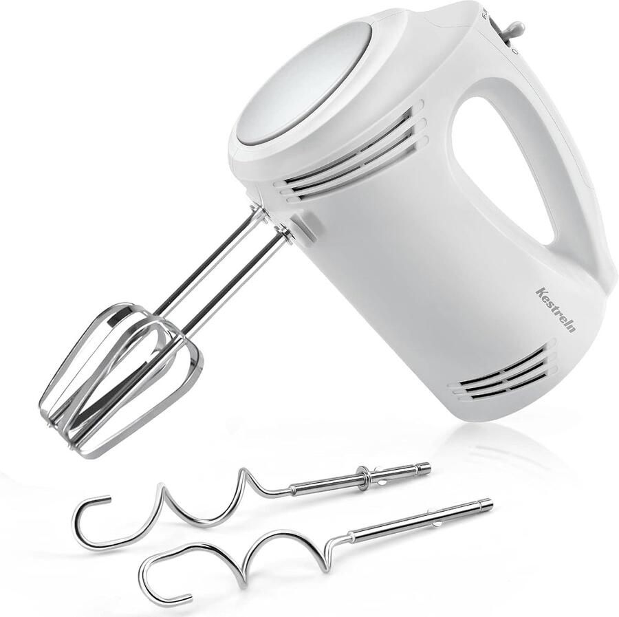 Elektrische Handmixer Keukenmixer Bakken en Koken Lichtgewicht Design 196 x 158 x 103 cm Wit