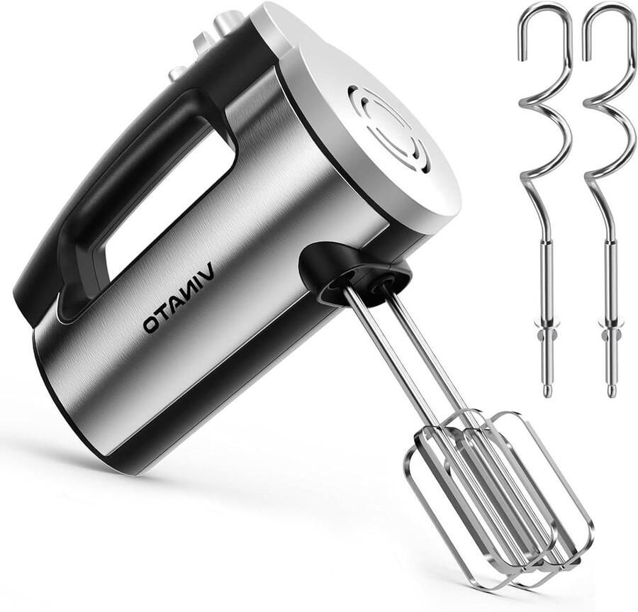 Elektrische Handmixer Keukenmixer Deegmixer Gebak Maken Krachtige 300W Motor 19 x 9 x 14 cm Wit