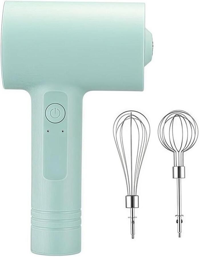 Elektrische Handmixer Keukenmixer Draadloos Bakken en Maken Snel Wisselende Kopper 17 x 9.5 x 6 cm