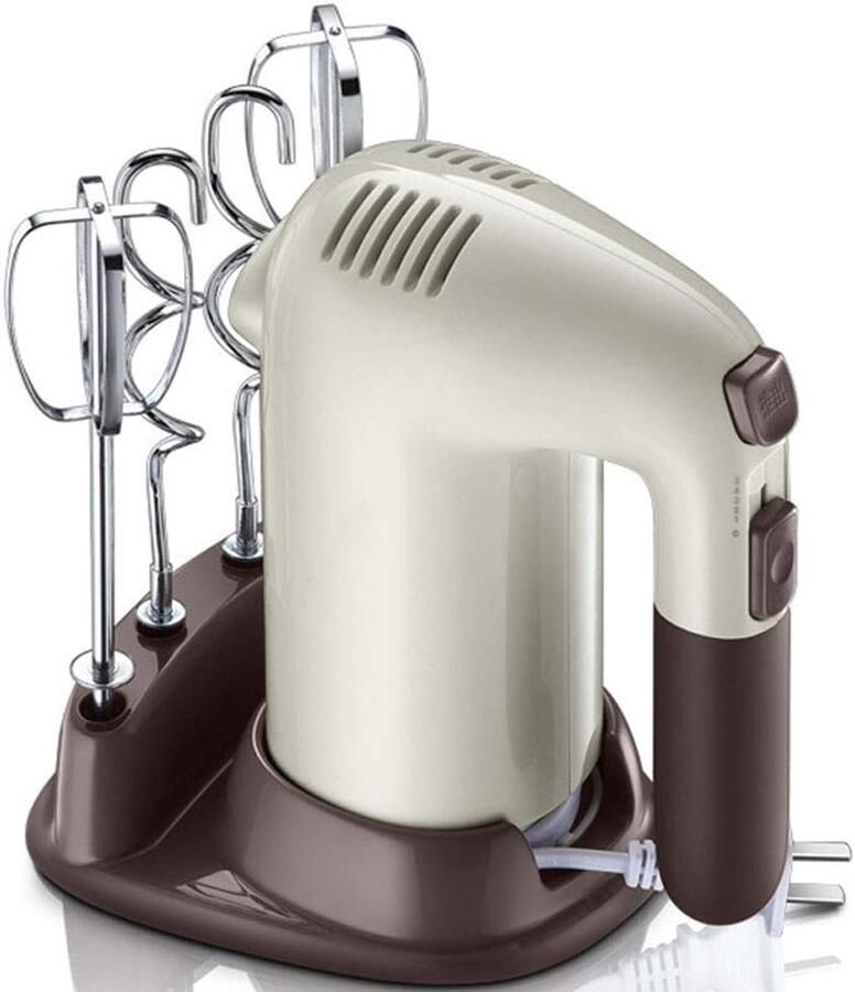 Elektrische handmixer Keukenmixer garde Bakken en koken 5 snelheden met turbo 200 watt Wit