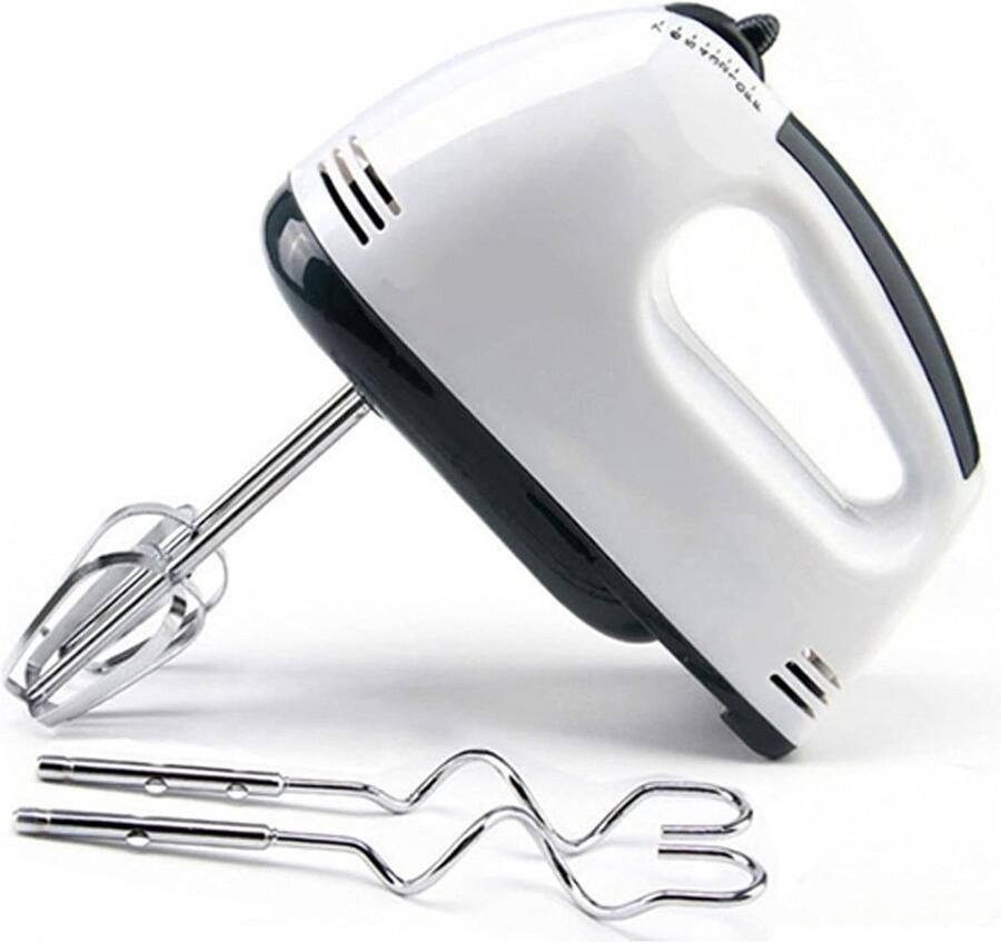 Elektrische Handmixer Keukenmixer Garde Bakken en Mixen 7 Snelheden Verticaal 0.7 Kilogram Wit