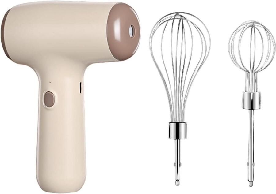 Elektrische handmixer Keukenmixer garde Bakken en mixen Draadloos en oplaadbaar 7x11x7 cm Koffie