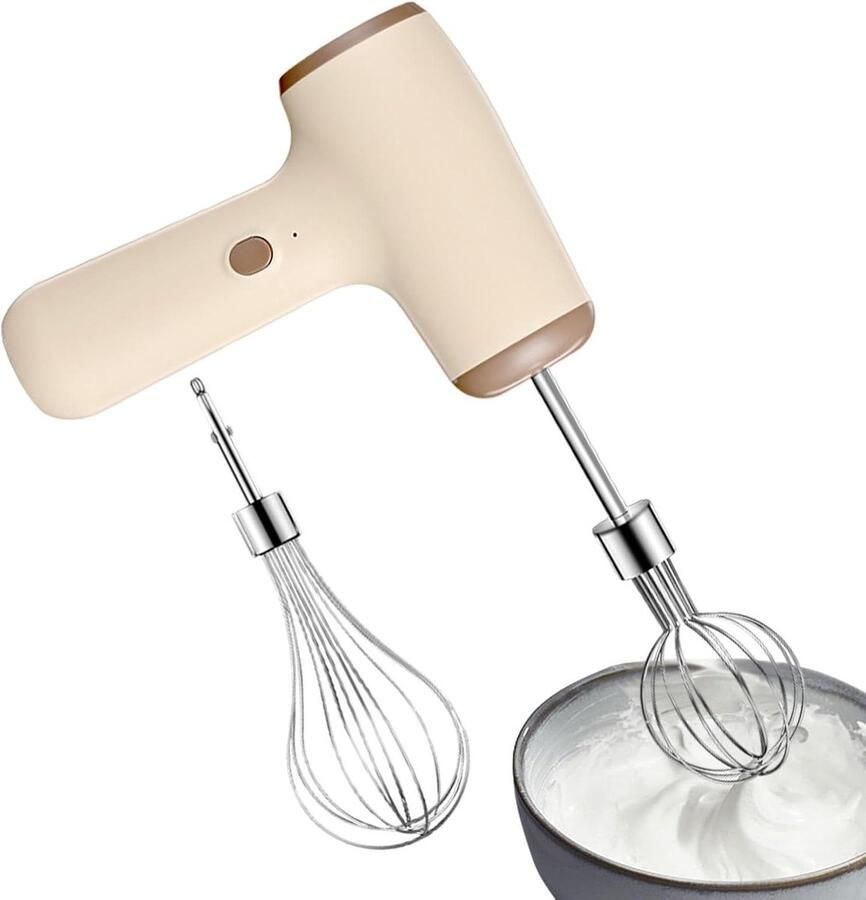 Elektrische handmixer Keukenmixer garde Mengen en kloppen Draadloos en oplaadbaar 145 cm Koffie met melk