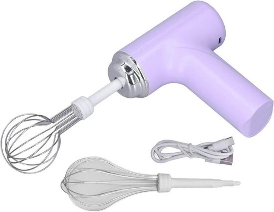 Elektrische Handmixer Keukenmixer Garde Snel Ingrediënten Mixen 3 Snelheden Instelbaar Compact Lichtgewicht Paars