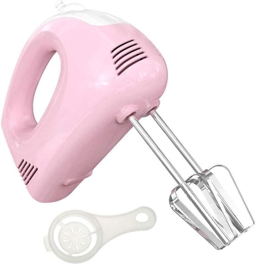Elektrische Handmixer Keukenmixer Klopper Bakken en Mixen 5 Snelheden 120 Watt Roze
