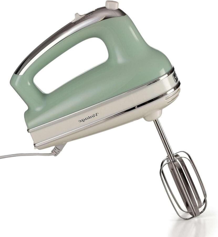 Elektrische Handmixer Keukenmixer Klopper Beslag Maken 5 Snelheden Turbo 450 Watt Vintage Groen