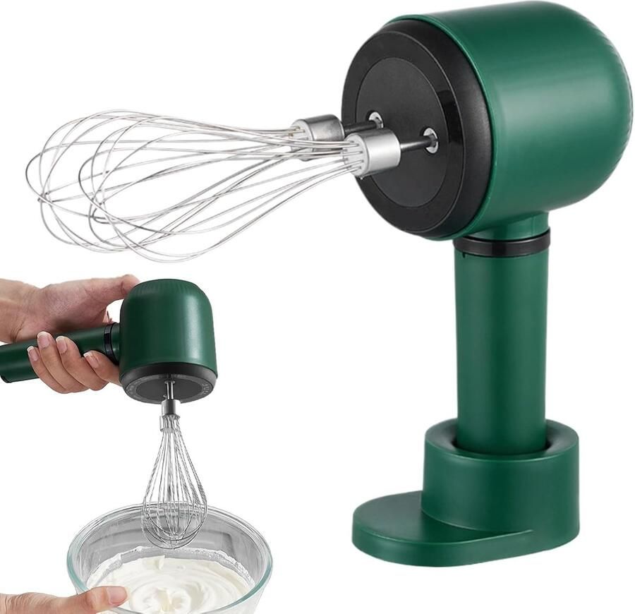 Elektrische handmixer Keukenmixer Oplaadbaar Mengen en kloppen Dubbele kop mengkracht 95 cm hoog Zwart