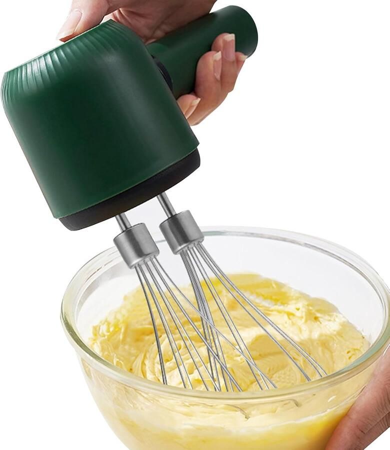 Elektrische Handmixer Keukenmixer Snoerloos Bakken en Mixen 3 Snelheden Instelbaar 21.5 x 20 x 9 cm