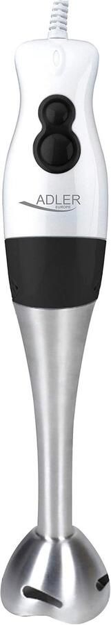 Elektrische Handmixer Keukenmixer Staafmixer Bakken en Mixen 2 Snelheden Roestvrij Staal 200 Watt Wit Zilver