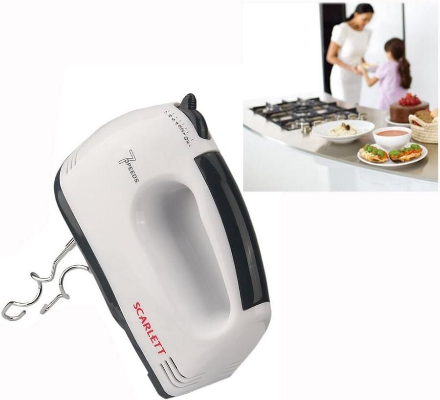 Elektrische handmixer met garde elektrische garde handmixer wit zwart