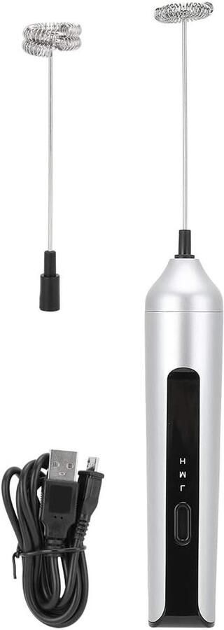 Elektrische Handmixer Opschuimer Garde Keuken Werkzaamheden 3 Snelheden Instelbaar 25.7 cm Zwart