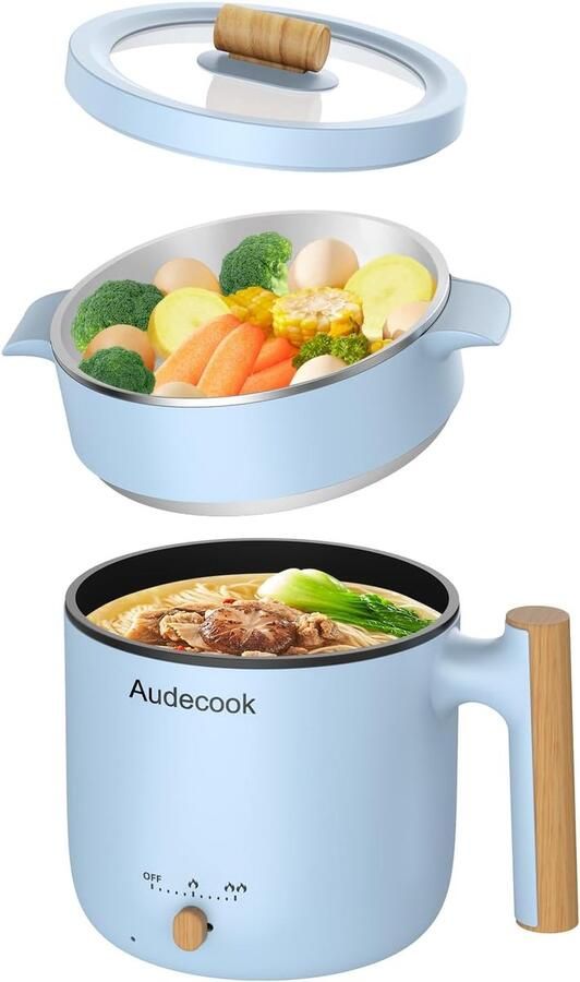 Elektrische Hot Pot 1.8L Multifunctionele Kookpan Compact en Draagbaar Perfect voor Ramen en Soepen ShopVlot