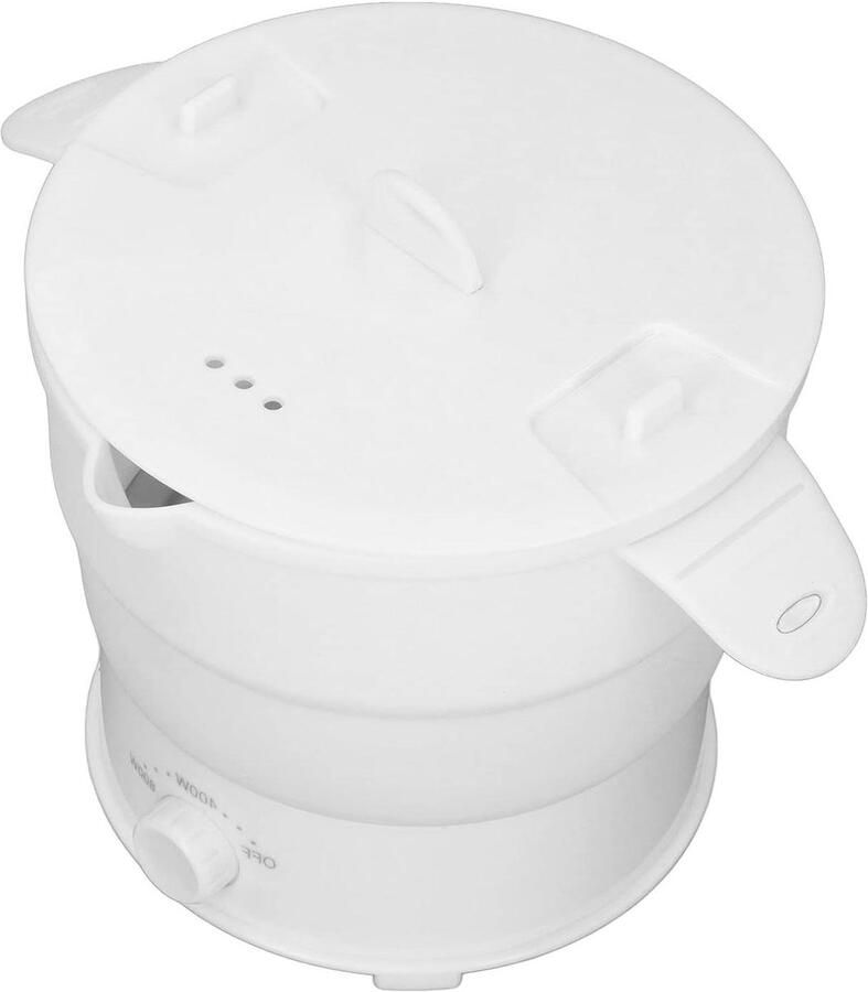 Elektrische Hot Pot Kookpan Reizen Compact Koken Opvouwbaar Ontwerp 1.2 Liter Zwart