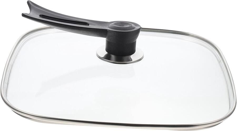 Elektrische Hotpot Met Glazen Deksel Vierkante Steelpan Dekselknop Vershoudfunctie Voor De Keuken