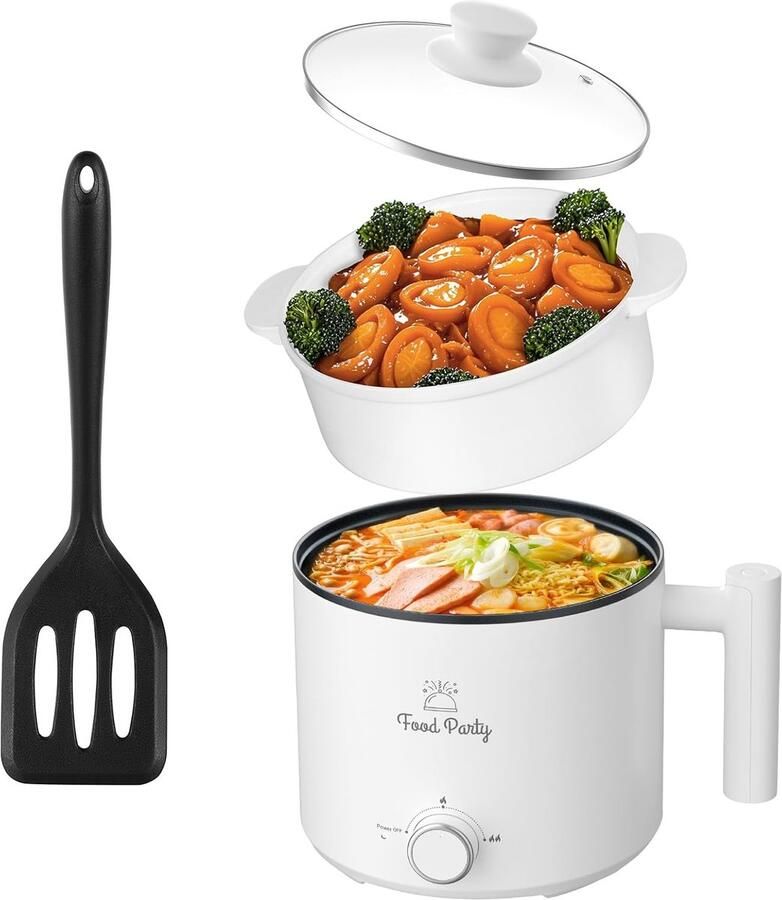 Elektrische Hotpot Pan met Stomer 1 8L Fonduepan voor Koken