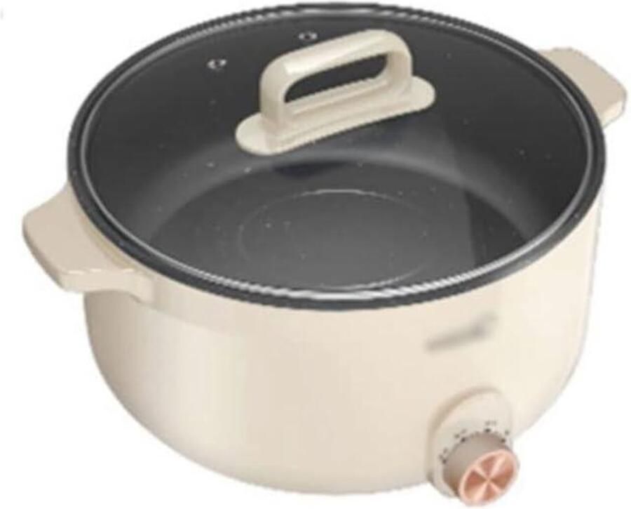 Elektrische Hotpot Pastakoker Snel Koken Antiaanbaklaag 6 Liter Zwart