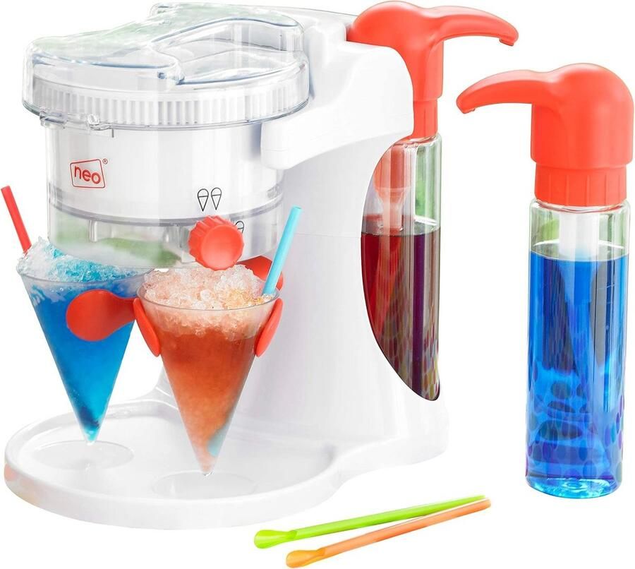 Elektrische IJs Crusher voor Snow Cones en Slushies Ijsmachine met 4 Kopjes & 4 Rietjes