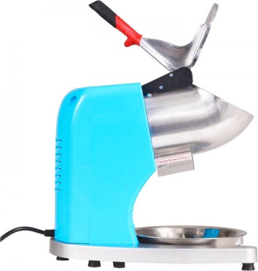 Elektrische ijsbreker machine ijsscheermachine ijsscheerapparaat 100 kg u roestvrijstalen ijsbreker scheerapparaat 300 W 390x260x310 mm met plastic omhulsel en extra messen blauw - Foto 2