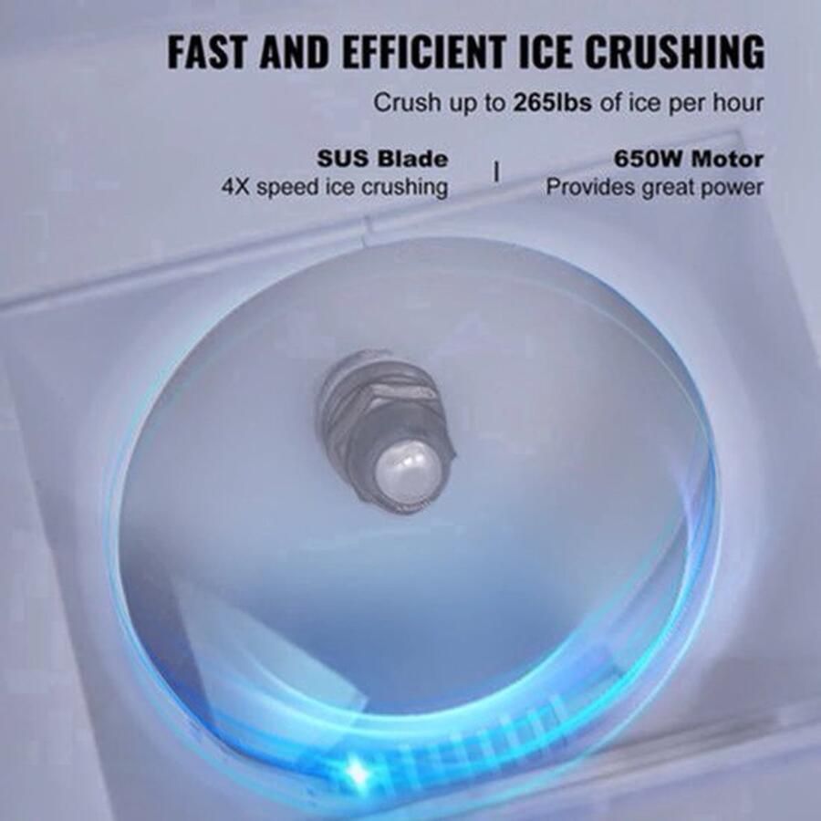 Elektrische Ijscrusher – Ijsmachine – IJscrusher – Schaafijs Maker – 650W Motor – Roestvrijstalen 4-Messenblad