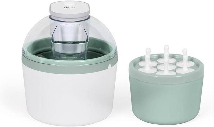 Elektrische IJsmachine 1 Liter IJsbereiding Sorbet en Bevroren Yoghurt Inclusief 7 Stokjesvormen
