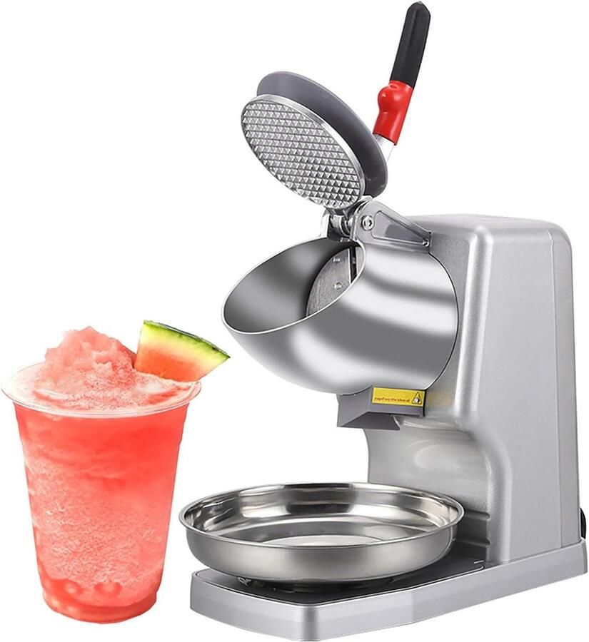 Elektrische IJsmachine IJscrusher Sneeuw Kegel Drankjes Maken Krachtige Koperen Motor 100 kg per uur Zwart