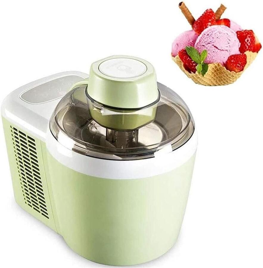 Elektrische Ijsmachine IJsmaker Dessertmaker Zelf ijs maken Geen vrieskom nodig 600 ml Groen